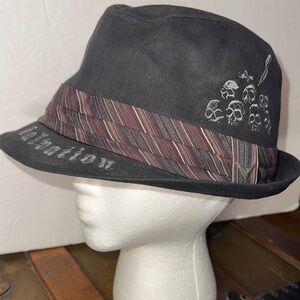 Fender Black Fedora with Skull Design size L/XL